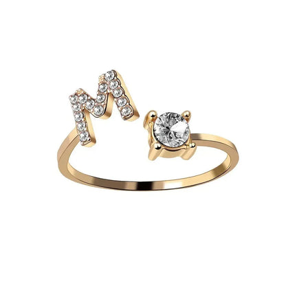 BowLift | Adjustable Dainty Diamond Letter Initial Ring