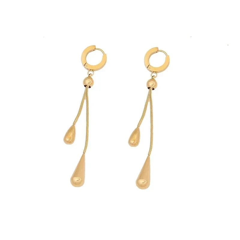 Skanto | Adjustable Pull Drop Lariat Necklace and Earrings