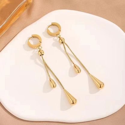 Skanto | Adjustable Pull Drop Lariat Necklace and Earrings