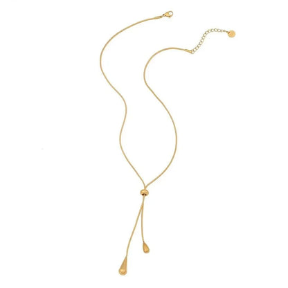 Skanto | Adjustable Pull Drop Lariat Necklace and Earrings