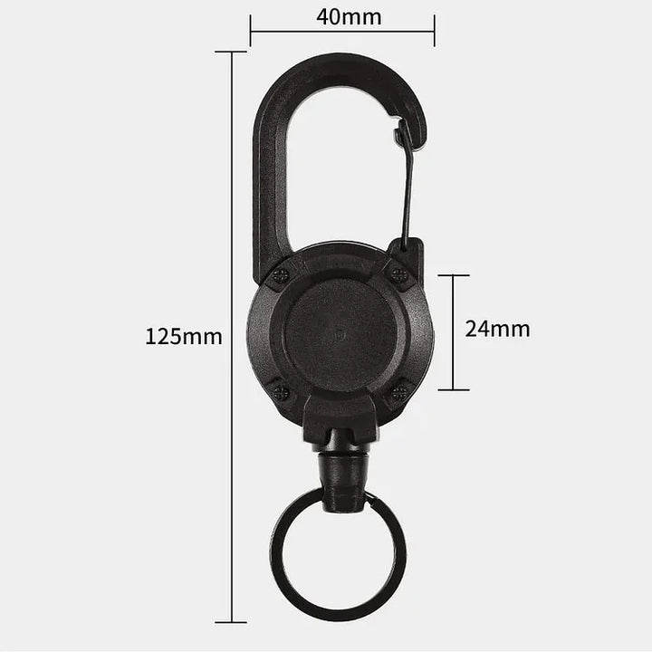 Kalsten | Heavy-Duty Tactical Retractable Keychain – Multi-Use Outdoor Carabiner Tool