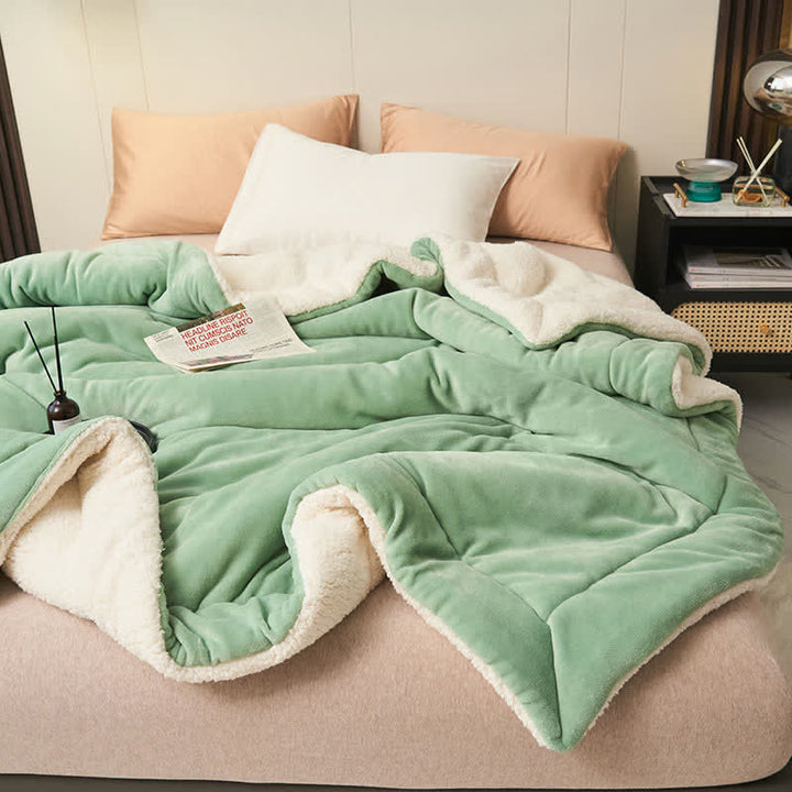 Double-Sided Velvet Cube Rug – Thick & Soft