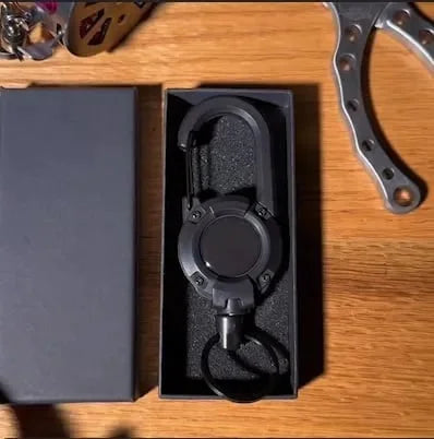 Kalsten | Heavy-Duty Tactical Retractable Keychain – Multi-Use Outdoor Carabiner Tool