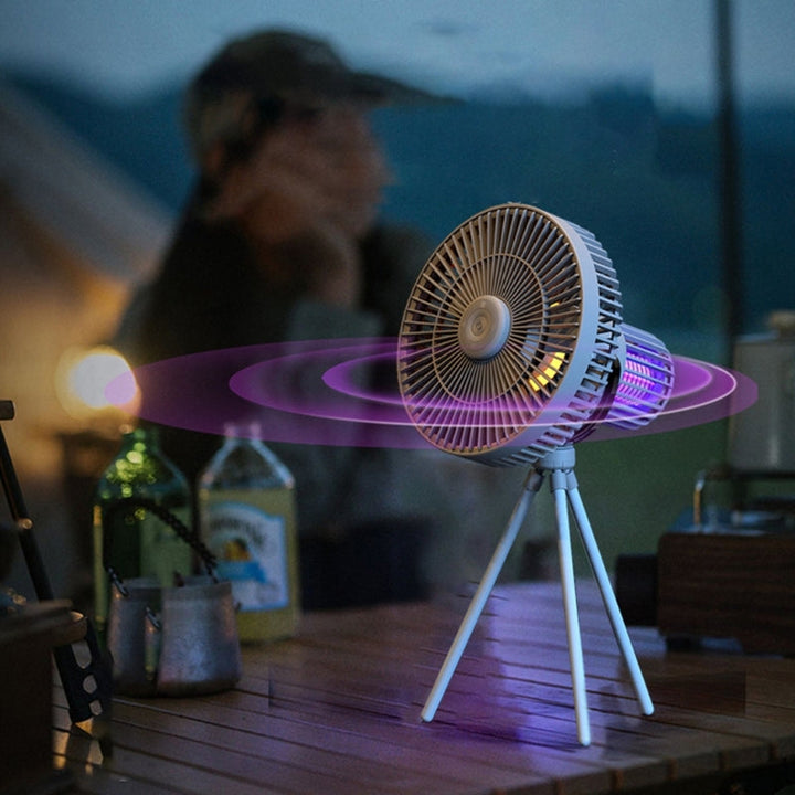 Portable Outdoor Mood Light Rechargeable Fan | Kalsten