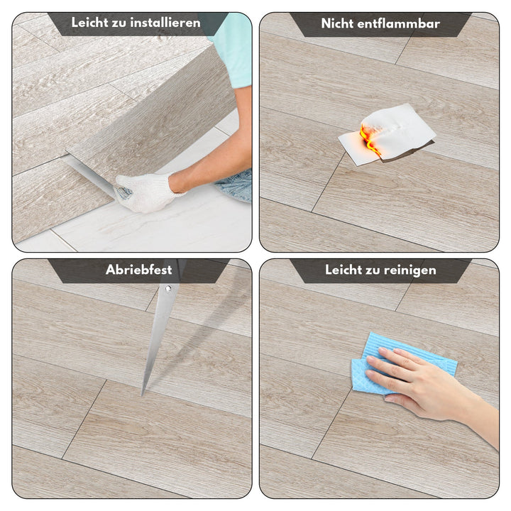 PVC Flooring Self-Adhesive Vinyl Floor 1.5mm Thickness | Kalsten