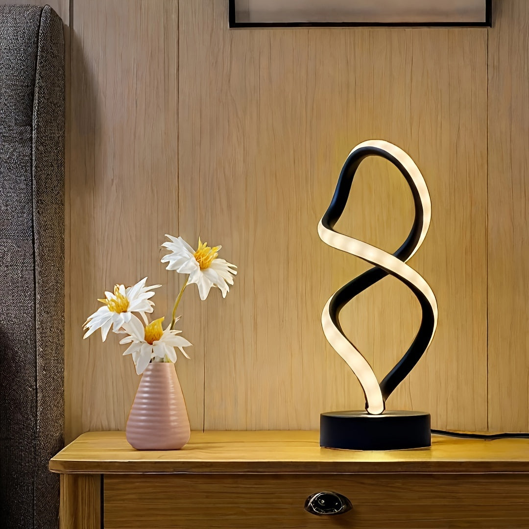 SpiraLux - Elegant Spiral Table Lamp with Color Choice Kalsten