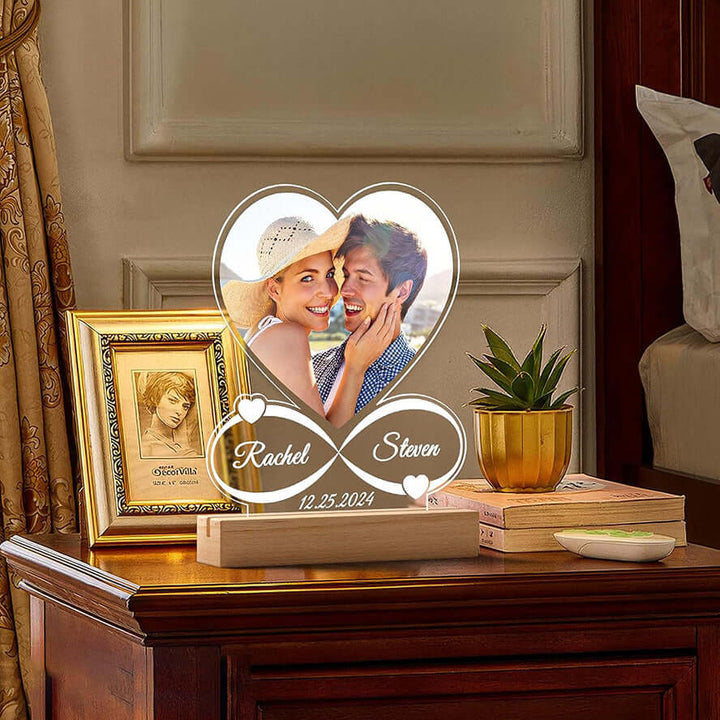 Valentine's Day Night Light Acrylic Color Printing Photo Personalized Ornament | Kalsten