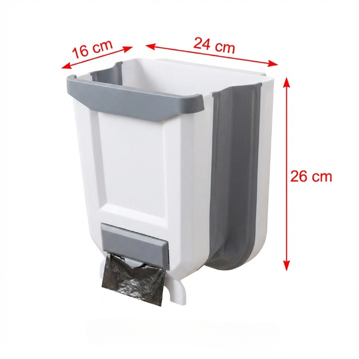 Foldable kitchen trash can for countertop | Kalsten