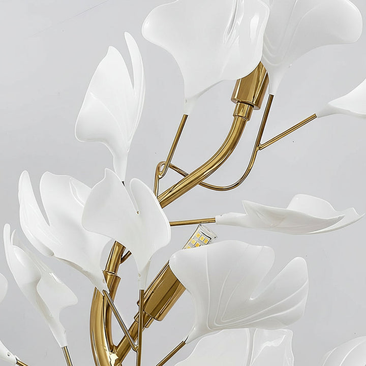 Nordic Gold Leaves & Branches Wall Sconce – 3-Color Dimmable LED Botanical Art Light - Iron | Kalsten