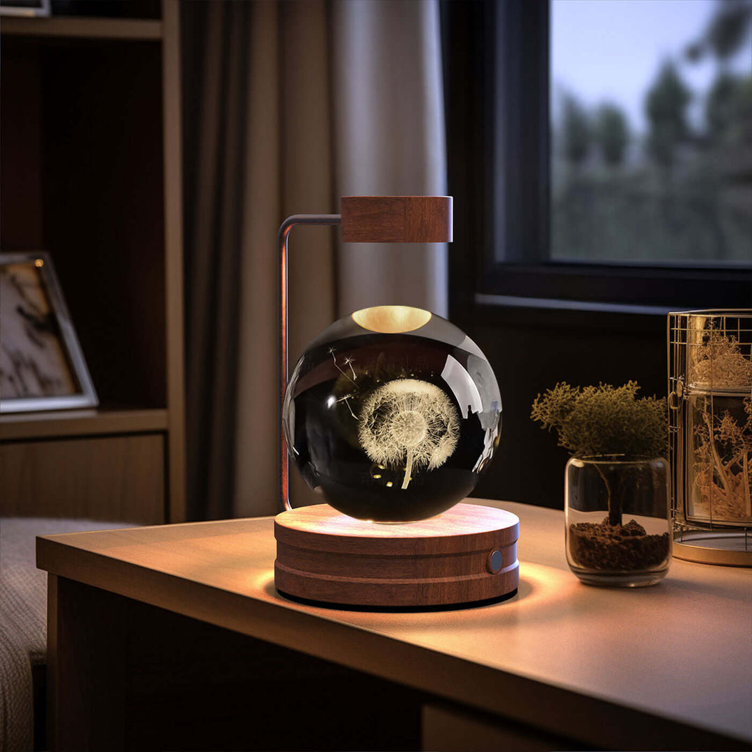 Crystal Ball Cosmic Dinosaur Indoor Night Light USB Power Warm Bedside Light Birthday Gift Night Lamp | Kalsten