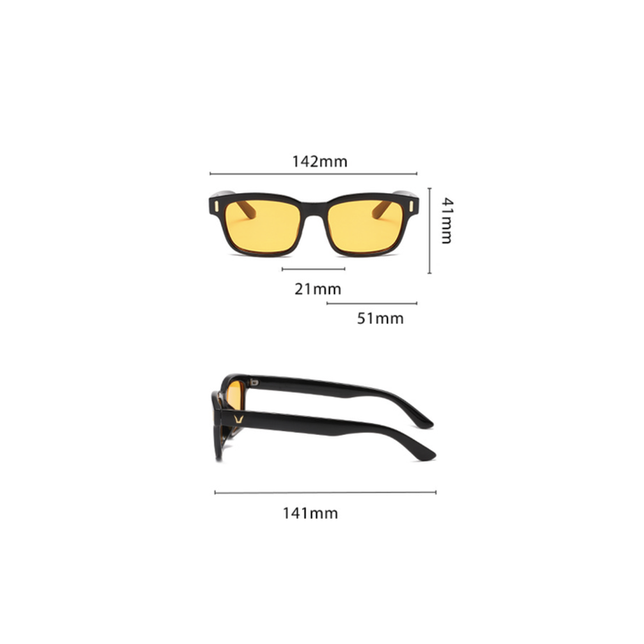 Blue light filter glasses square for screen work | Kalsten