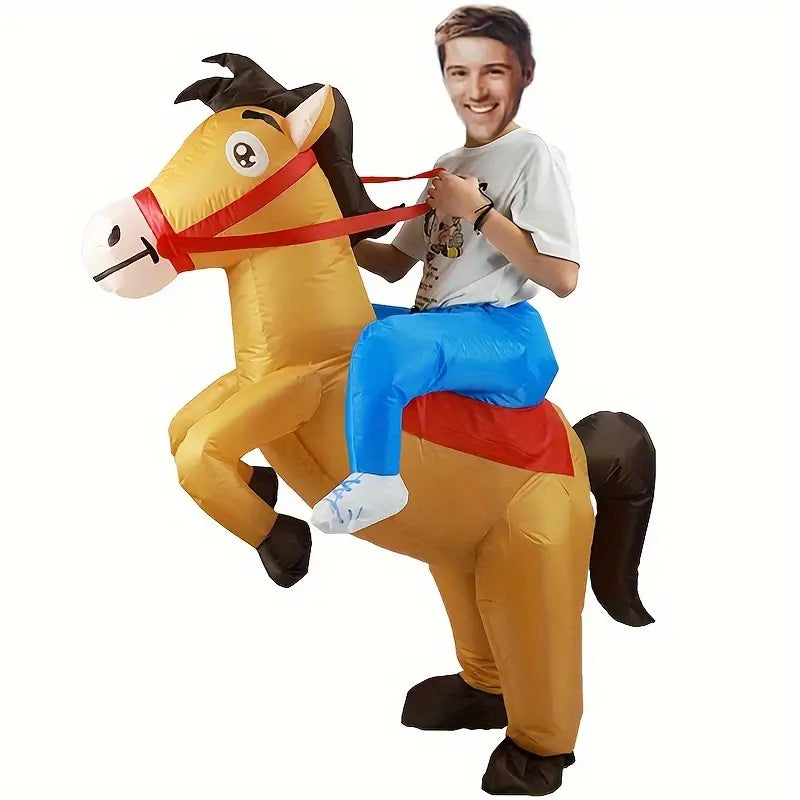 Inflatable Cowboy Horse Costume for Adults