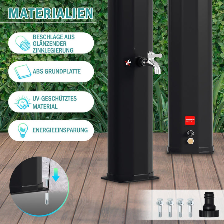 Solar shower 35L garden shower incl. protective cover | Kalsten