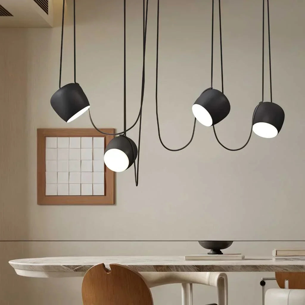 Pendant Light Aluminum 10W Dimmable 9.8 in Modern Living Room Kitchen Hanging Lamp Adjustable Cable Design | Kalsten