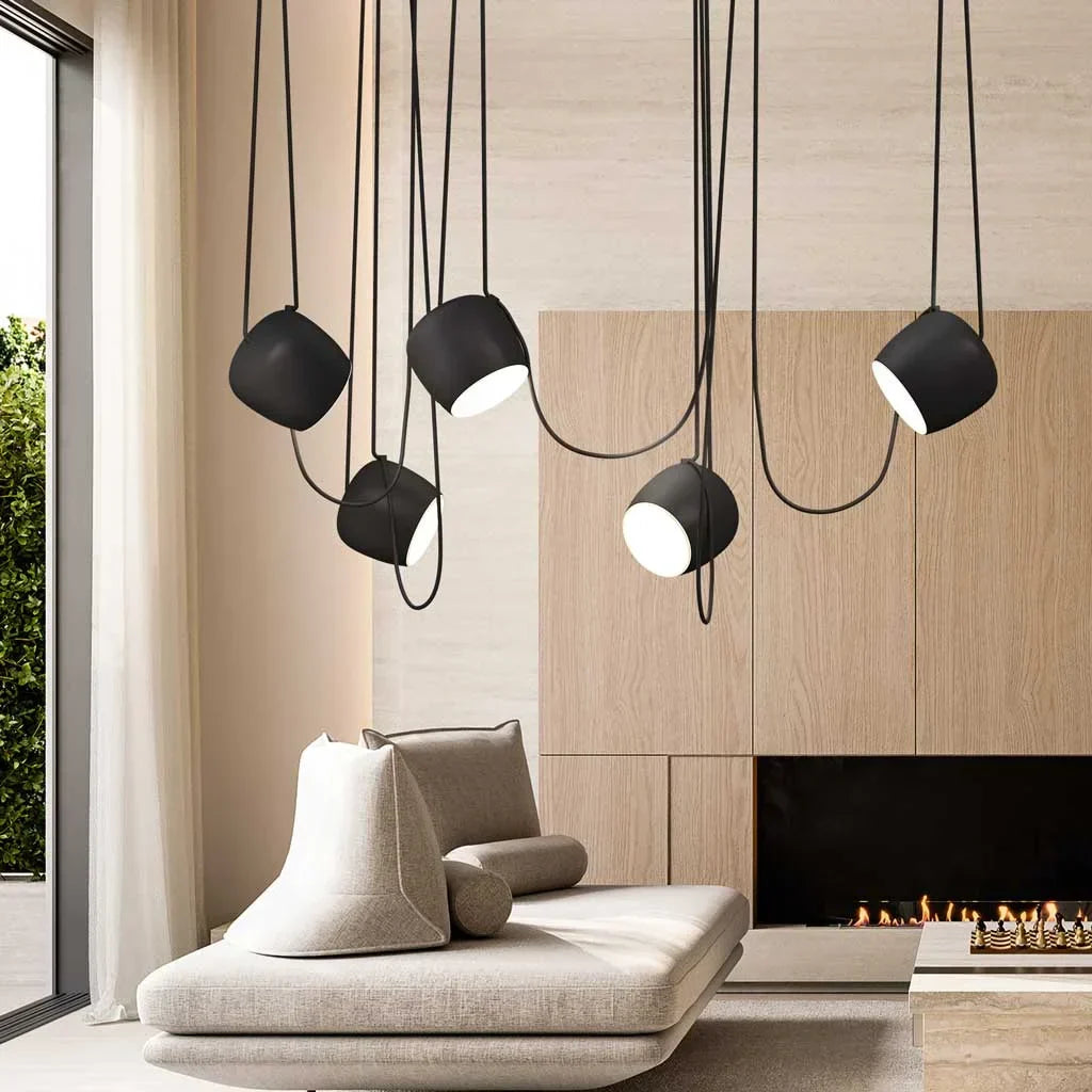 Pendant Light Aluminum 10W Dimmable 9.8 in Modern Living Room Kitchen Hanging Lamp Adjustable Cable Design | Kalsten