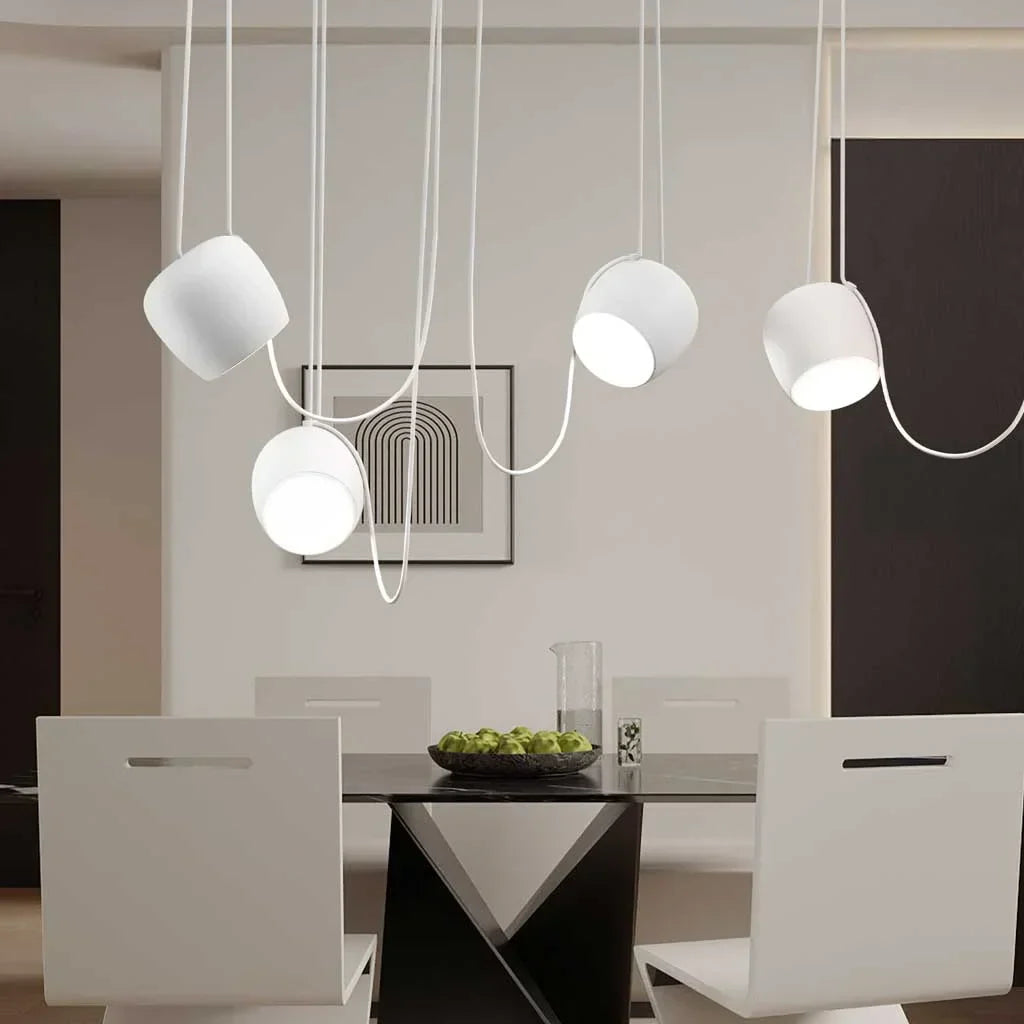 Pendant Light Aluminum 10W Dimmable 9.8 in Modern Living Room Kitchen Hanging Lamp Adjustable Cable Design | Kalsten