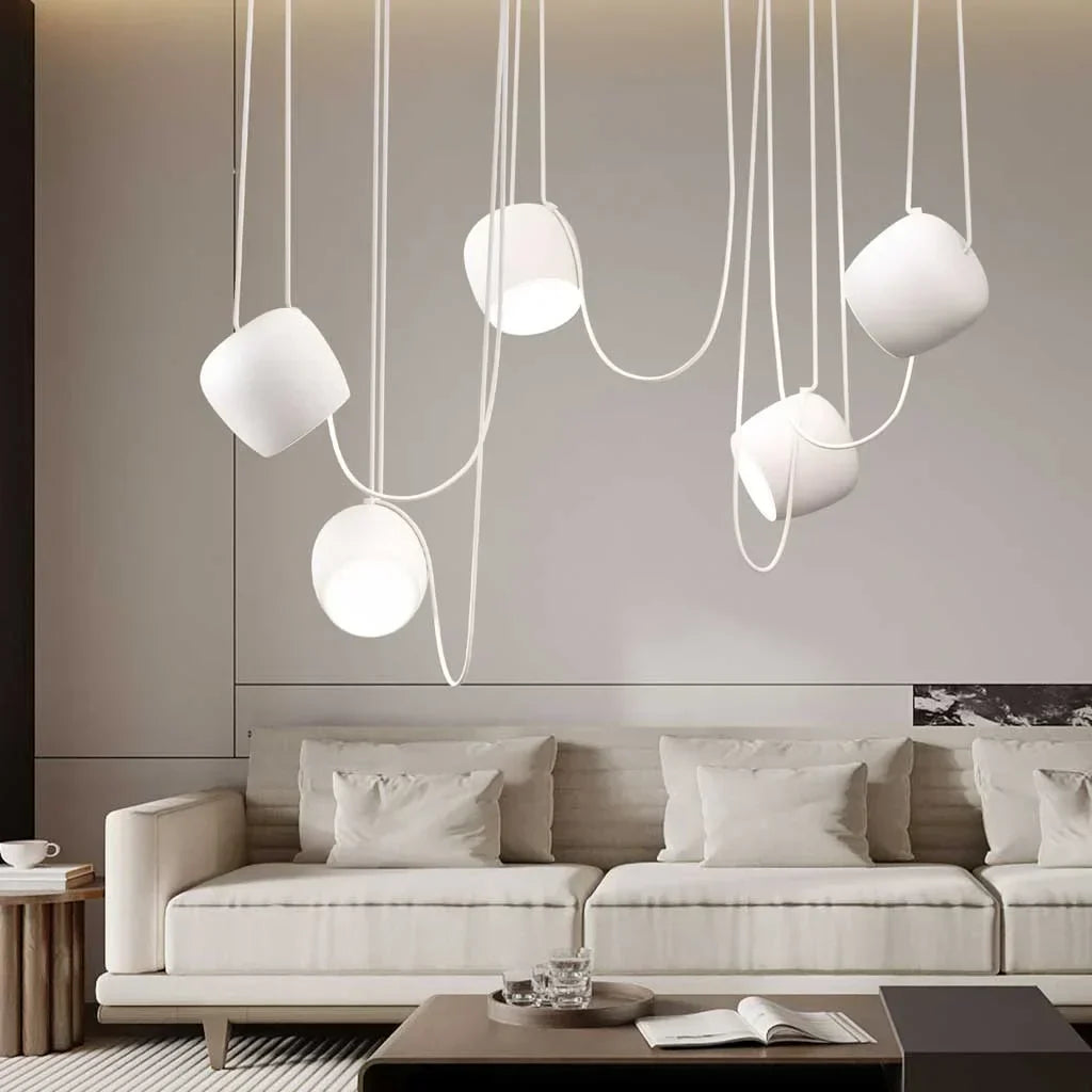 Pendant Light Aluminum 10W Dimmable 9.8 in Modern Living Room Kitchen Hanging Lamp Adjustable Cable Design | Kalsten