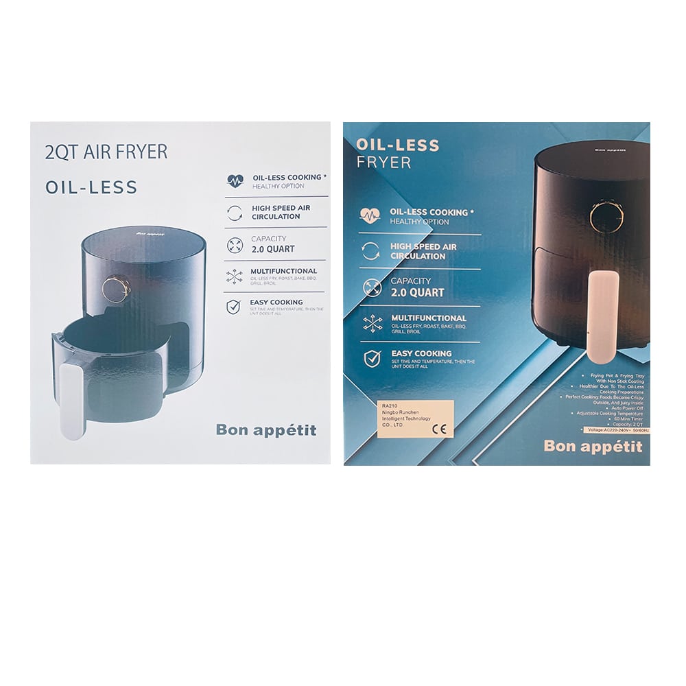 Airfryer 2.0 Liter (low fat: grilling, baking, roasting and frying) | Kalsten