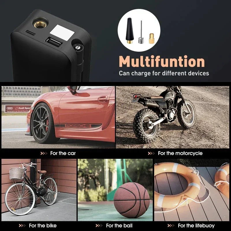 Skanto | AirGo Max – Portable Tire Inflator with Digital Display and 150 PSI Power