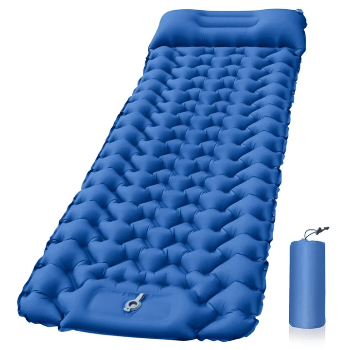 Kalsten | AirTrek Mat – Inflatable Camping Mattress with Foot Pump & Built-In Pillow