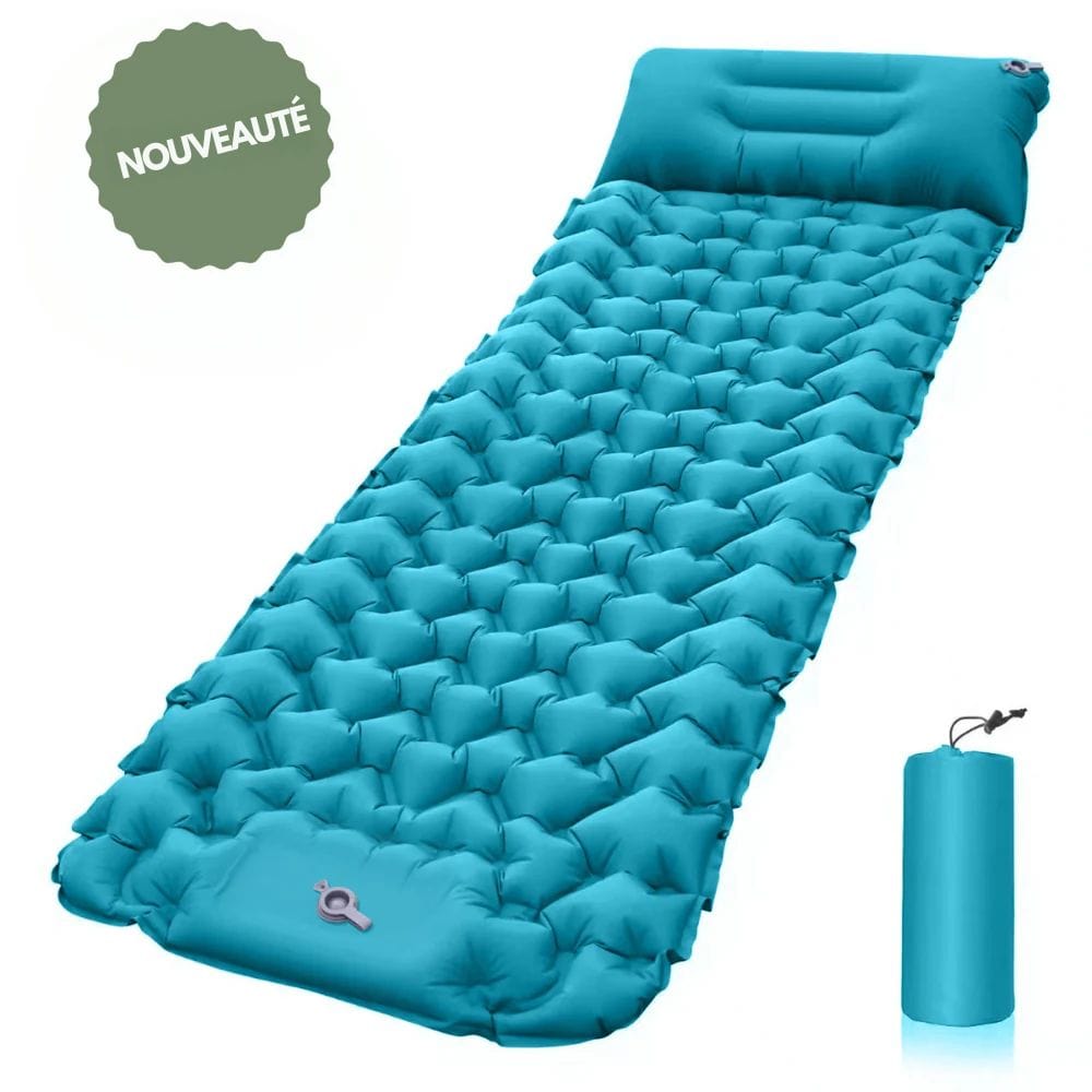 Kalsten | AirTrek Mat – Inflatable Camping Mattress with Foot Pump & Built-In Pillow