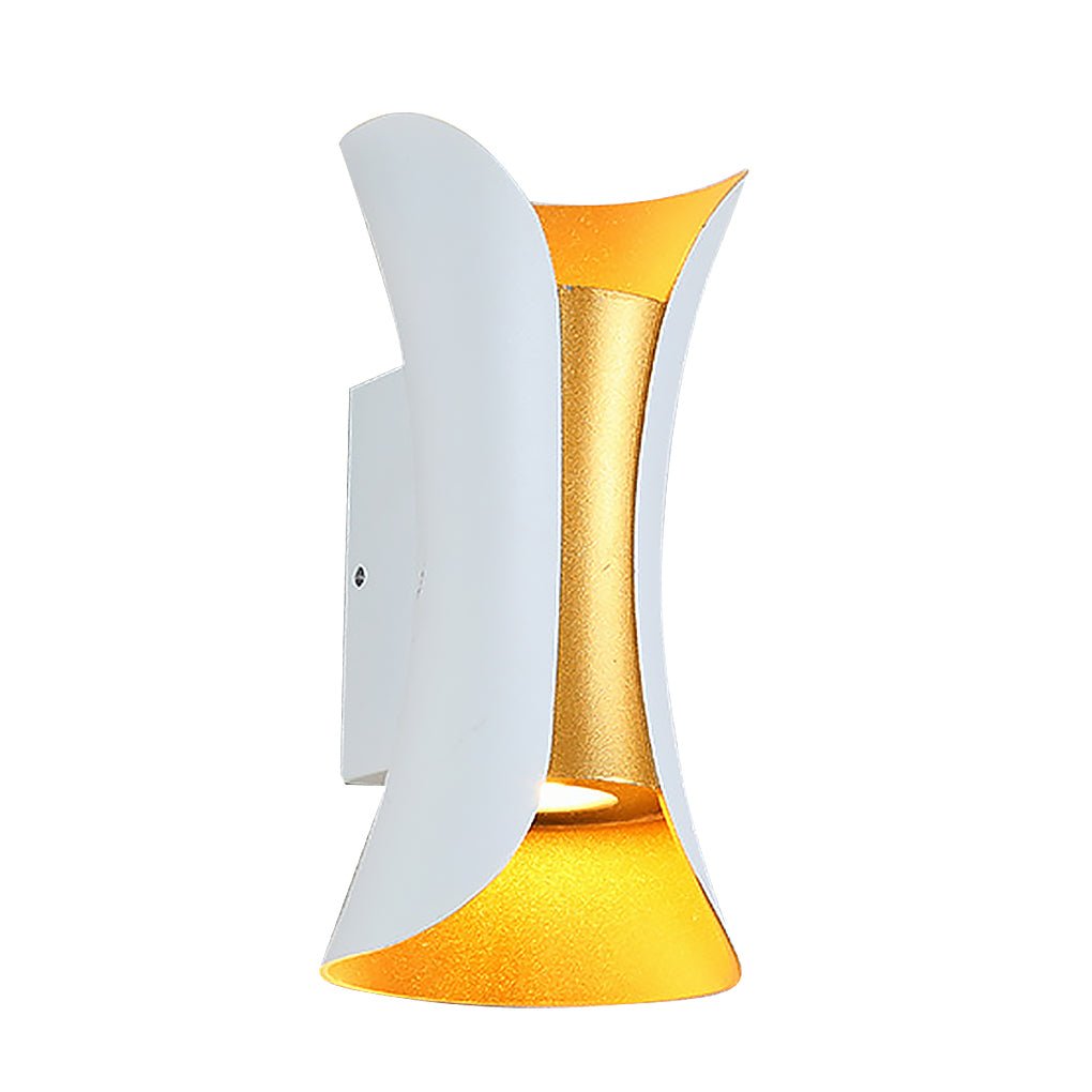 Curved LED Up and Down Lighting Waterproof Modern Outdoor Wall Lights | Kalsten