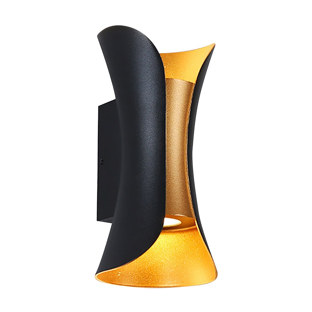 Curved LED Up and Down Lighting Waterproof Modern Outdoor Wall Lights | Kalsten