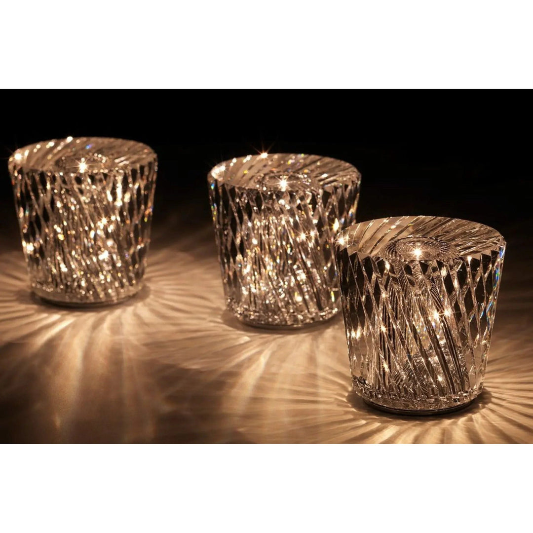 Diamond Crystal LED Table Lamp – Luxury Rechargeable