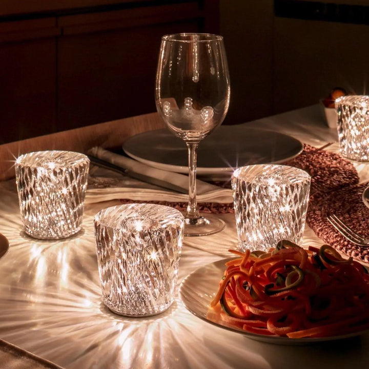 Diamond Crystal LED Table Lamp – Luxury Rechargeable