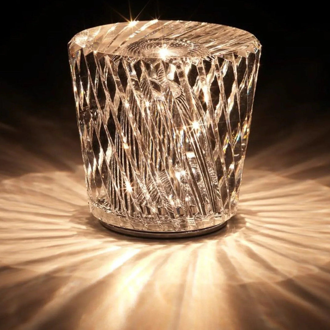 Diamond Crystal LED Table Lamp – Luxury Rechargeable