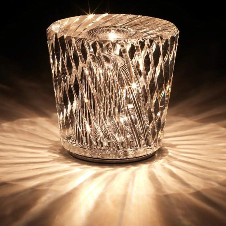 Diamond Crystal LED Table Lamp – Luxury Rechargeable