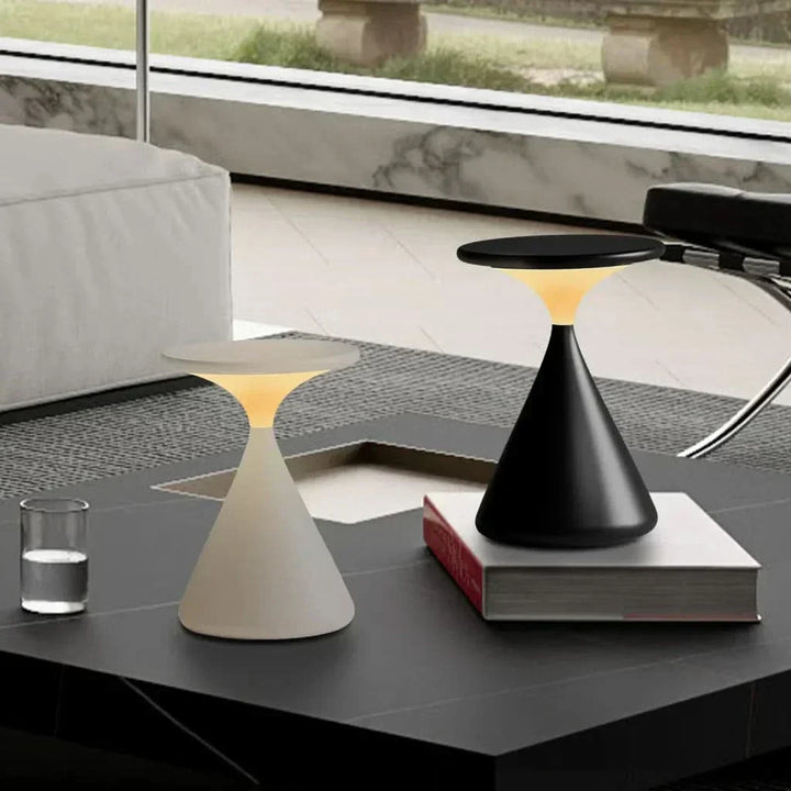 Hourglass Cordless LED Table Lamp with Touch Dimmer | Kalsten