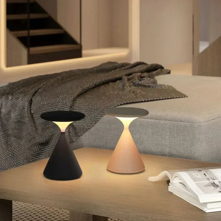 Hourglass Cordless LED Table Lamp with Touch Dimmer | Kalsten