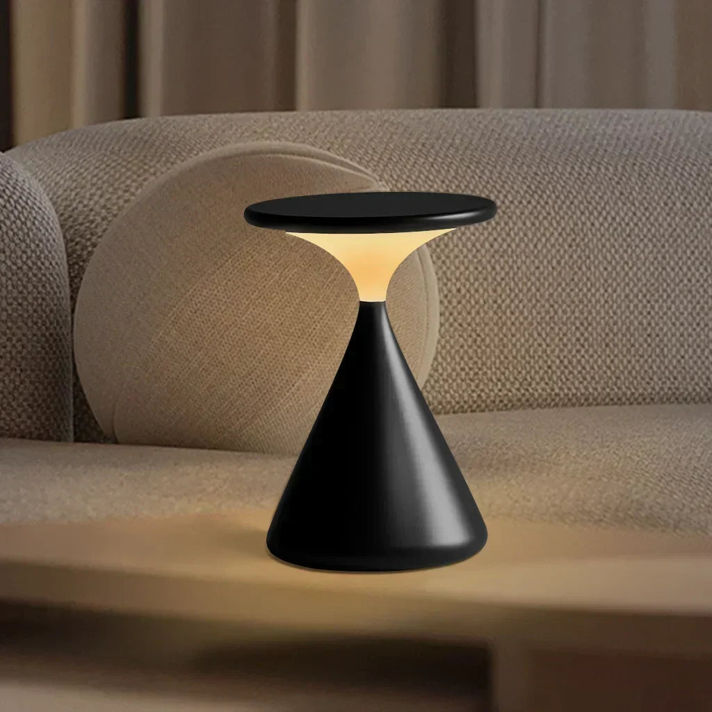 Aeron Hourglass Cordless LED Table Lamp – Rechargeable, Dimmable, Modern Design | Kalsten