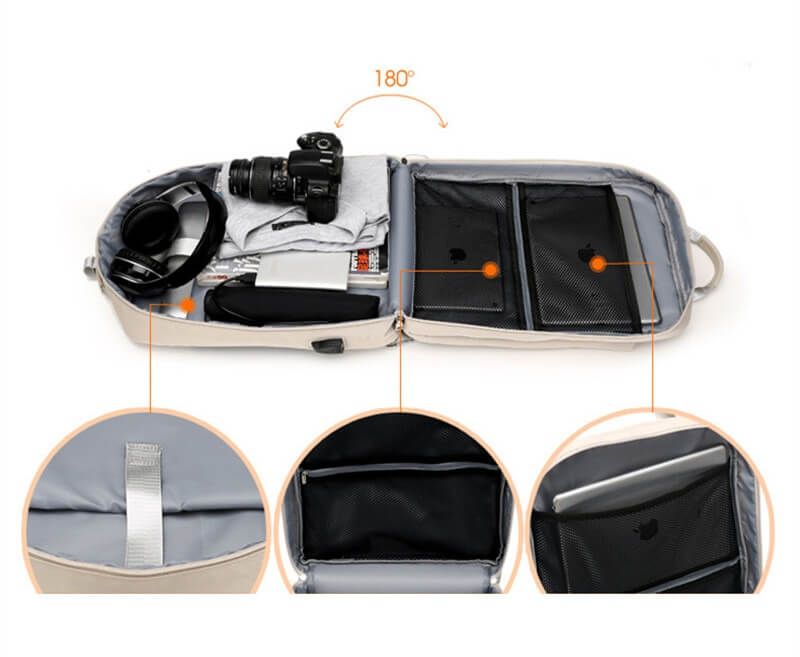 Secure Anti-Theft Backpack with Hidden Zippers and USB Charging | Kalsten