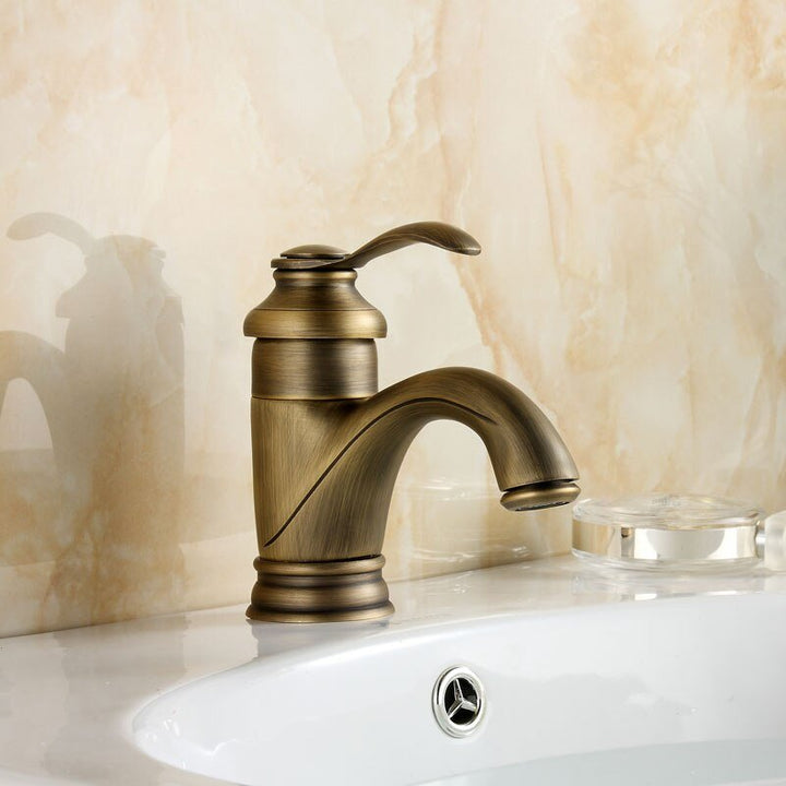 Kalsten | Antique Brass Tap Bathroom Fixtures Faucet Sink Mixer Tap