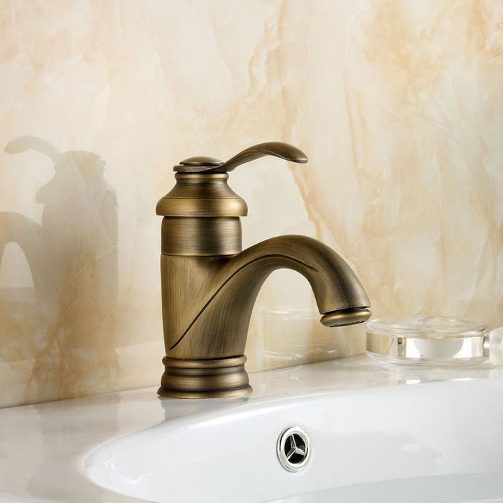 Kalsten | Antique Brass Tap Bathroom Fixtures Faucet Sink Mixer Tap