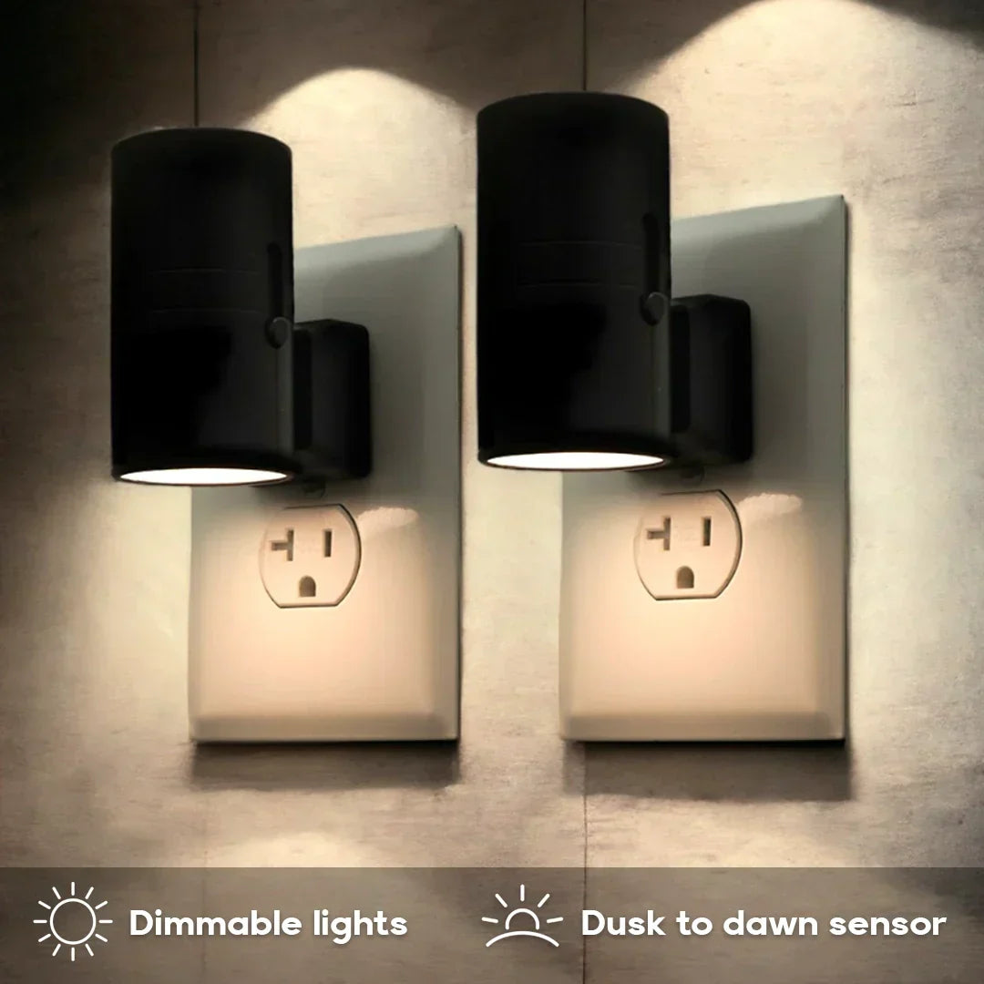 Skanto | Dimmable Plug-In Night Light with Motion Sensor - LED Light for Bedrooms, Hallways, and Stairs