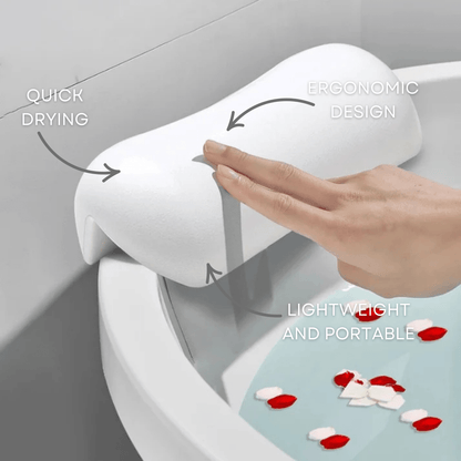 Skanto | AquaCloud Premium Bath Pillow – Ergonomic Neck and Headrest for Spa-Like Relaxation at Home