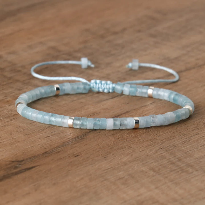 Kalsten | Braided bracelet with 2.4 mm natural stone rollers – Seraphina