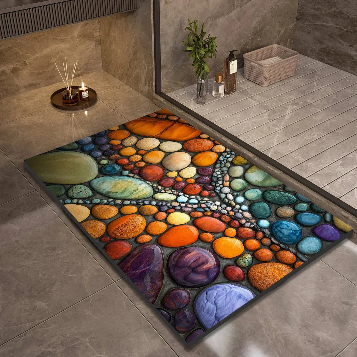 Skanto | AQUASOFT BATH MAT – Diatomaceous Earth Bath Mat for Safety & Comfort