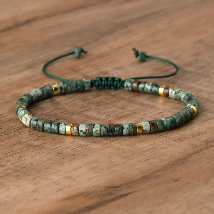 Kalsten | Braided bracelet with 2.4 mm natural stone rollers – Seraphina
