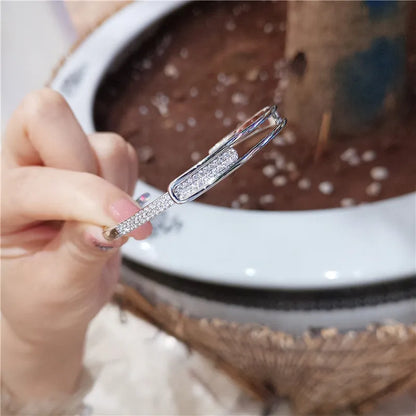 Skanto | Open Bracelet Made of 925 Sterling Silver with Zirconia
