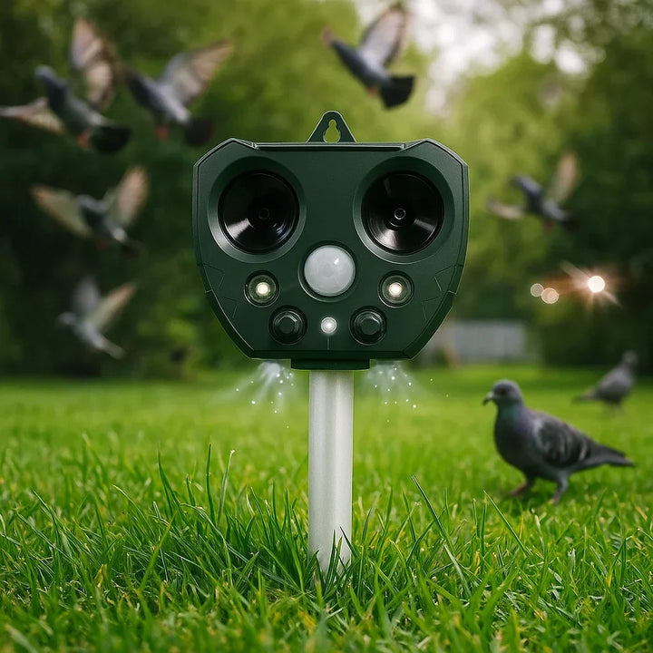 Kalsten | Ultrasonic Bird & Pest Repeller Device - Effective Pest Control for Gardens, Yards & Outdoor Spaces