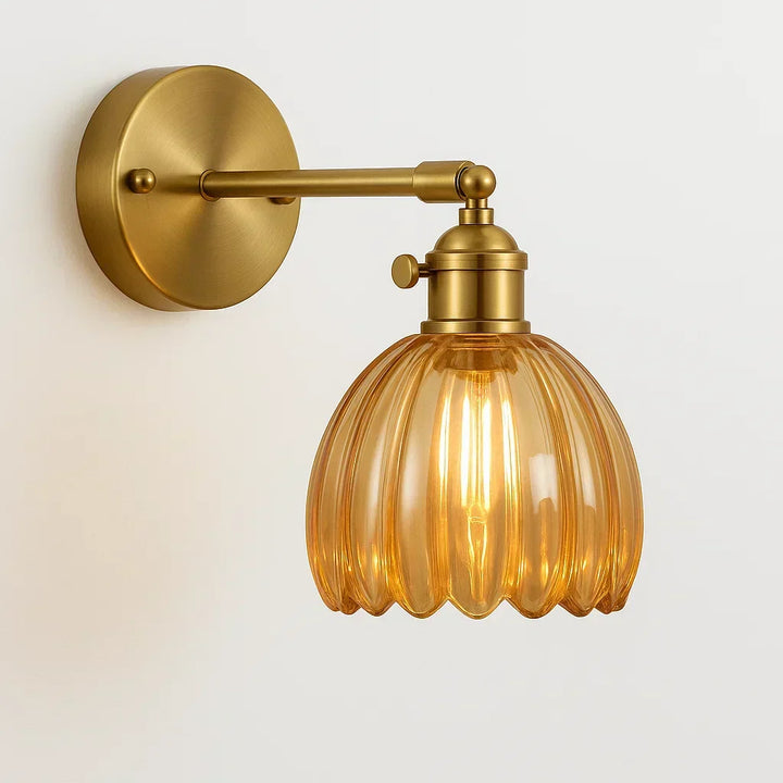 Vintage Tulip Glass Wall Lamp