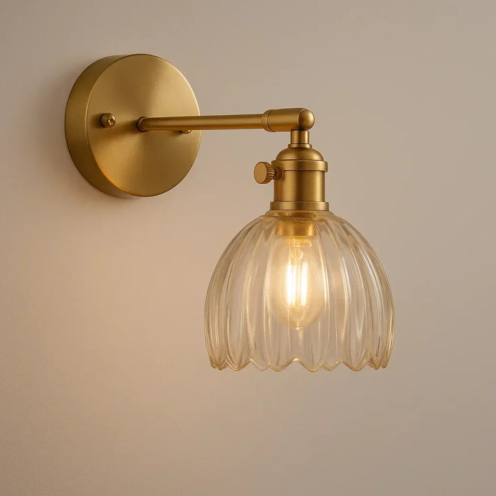 Vintage Tulip Glass Wall Lamp