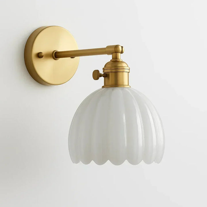 Vintage Tulip Glass Wall Lamp