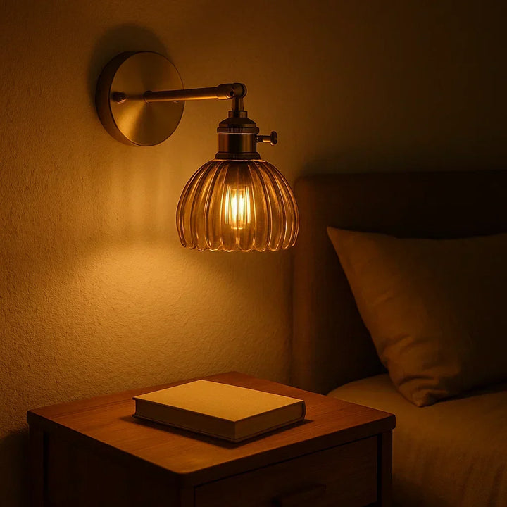 Vintage Tulip Glass Wall Lamp
