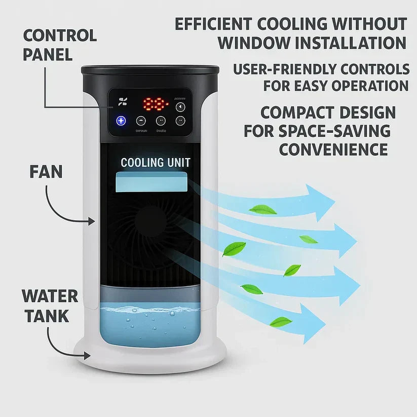 Kalsten | Portable Air Conditioner | Windowless, Energy Efficient & Ideal for Home Office and Dormitory Use