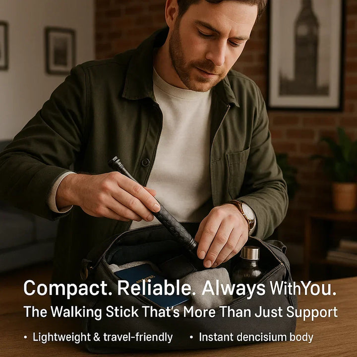 Automatic Self Defense Walking Stick for Hiking and Urban Safety